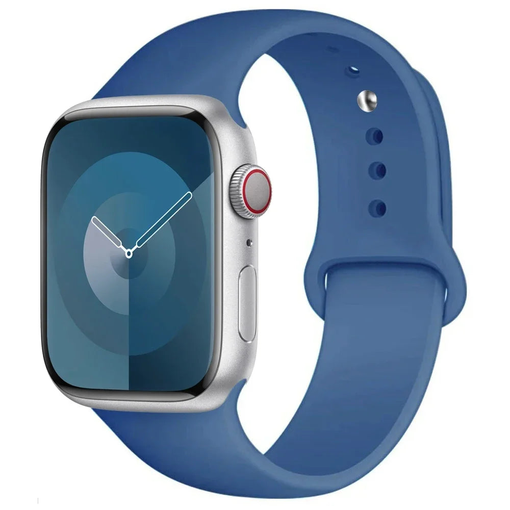 Correa de Silicona para Apple Watch 38mm al 49mm – Compatible con Series 1 al 9, SE y Ultra