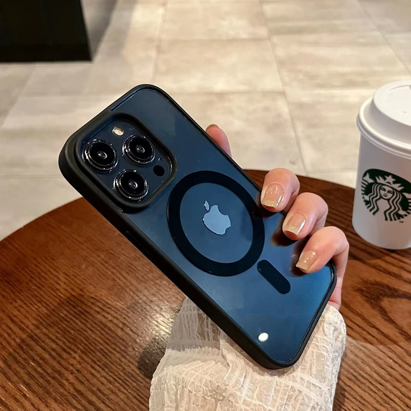 Funda iPhone Magnética Transparente con MagSafe – Compatible con iPhone 11 al 16 Pro Max