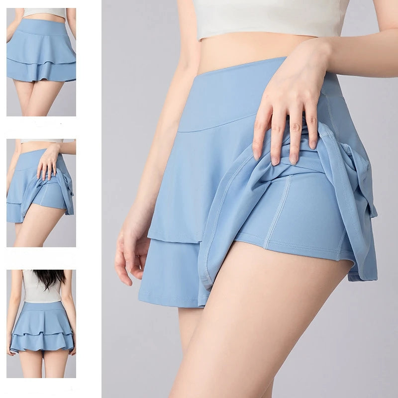Falda Deportiva Culottes para Mujer - Secado Rápido, Antiexposición, Ideal para Tenis, Yoga y Running