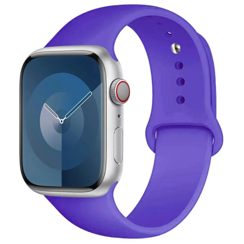 Correa de Silicona para Apple Watch 38mm al 49mm – Compatible con Series 1 al 9, SE y Ultra