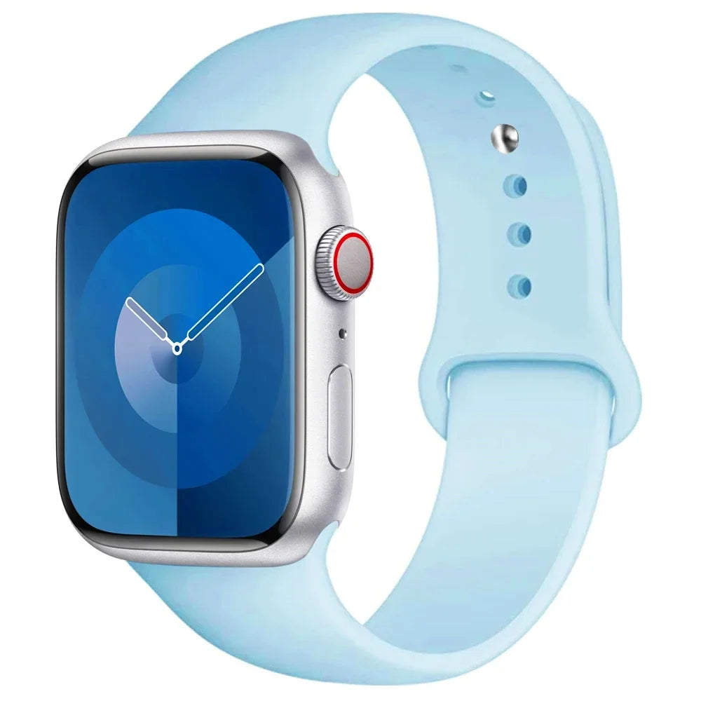 Correa de Silicona para Apple Watch 38mm al 49mm – Compatible con Series 1 al 9, SE y Ultra
