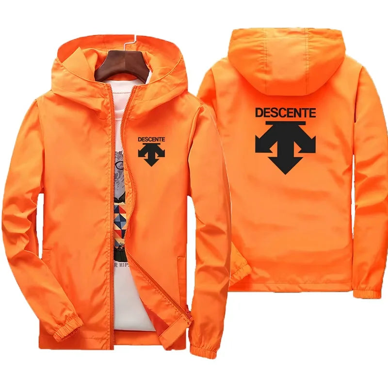 Campera Cortaviento Negra con Capucha – Liviana e Impermeable Talle M al 6XL