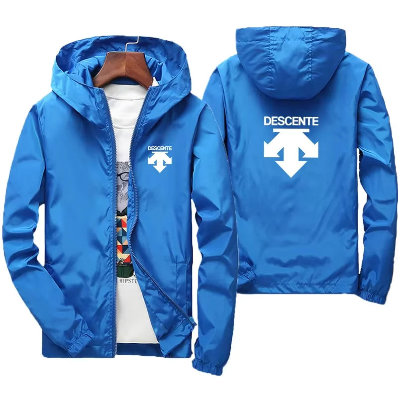 Campera Cortaviento Negra con Capucha – Liviana e Impermeable Talle M al 6XL