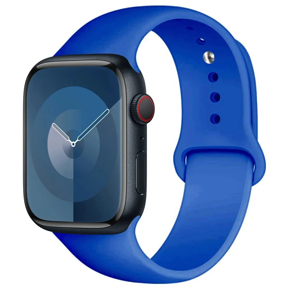 Correa de Silicona para Apple Watch 38mm al 49mm – Compatible con Series 1 al 9, SE y Ultra