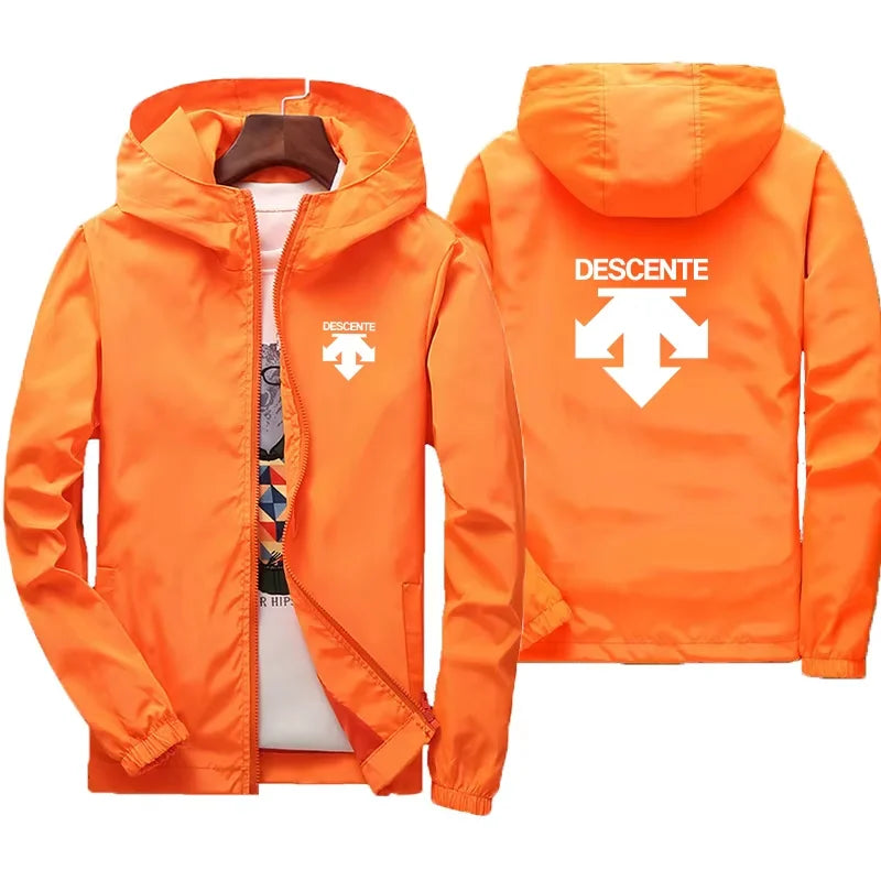 Campera Cortaviento Negra con Capucha – Liviana e Impermeable Talle M al 6XL
