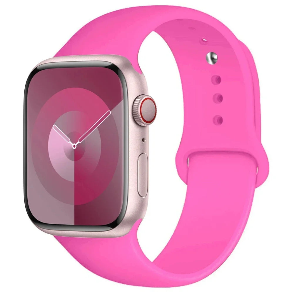 Correa de Silicona para Apple Watch 38mm al 49mm – Compatible con Series 1 al 9, SE y Ultra