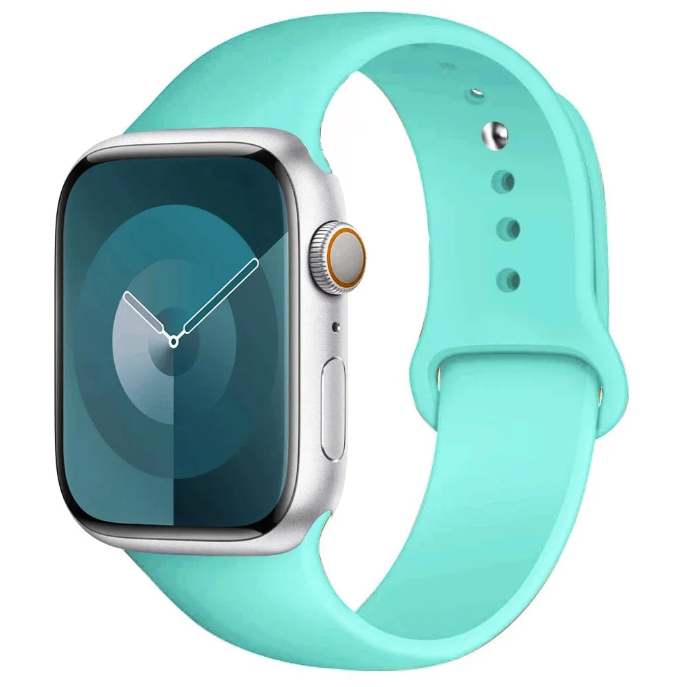 Correa de Silicona para Apple Watch 38mm al 49mm – Compatible con Series 1 al 9, SE y Ultra