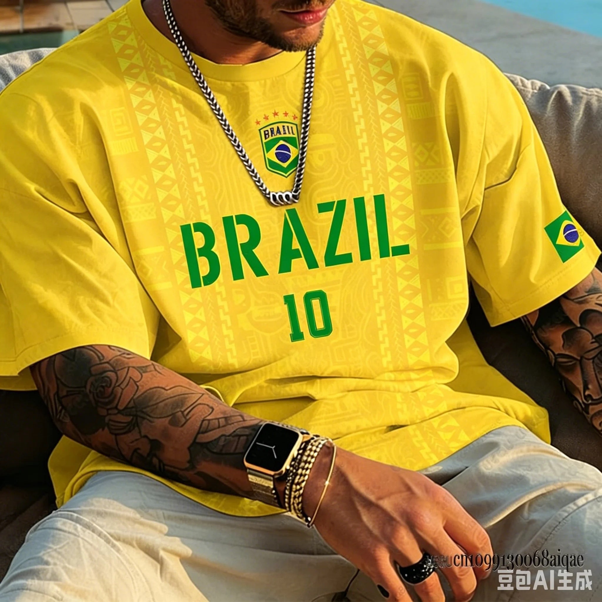 Remera Gráfica Brasil Rio – Estilo Vintage para Fanáticos del Fútbol