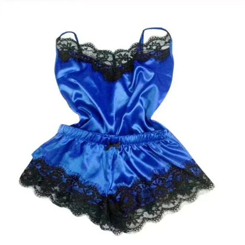 Conjunto de Pijama de Verano para Mujer – Top Cami y Short, Tela Suave, Estilo Sexy y Cómodo