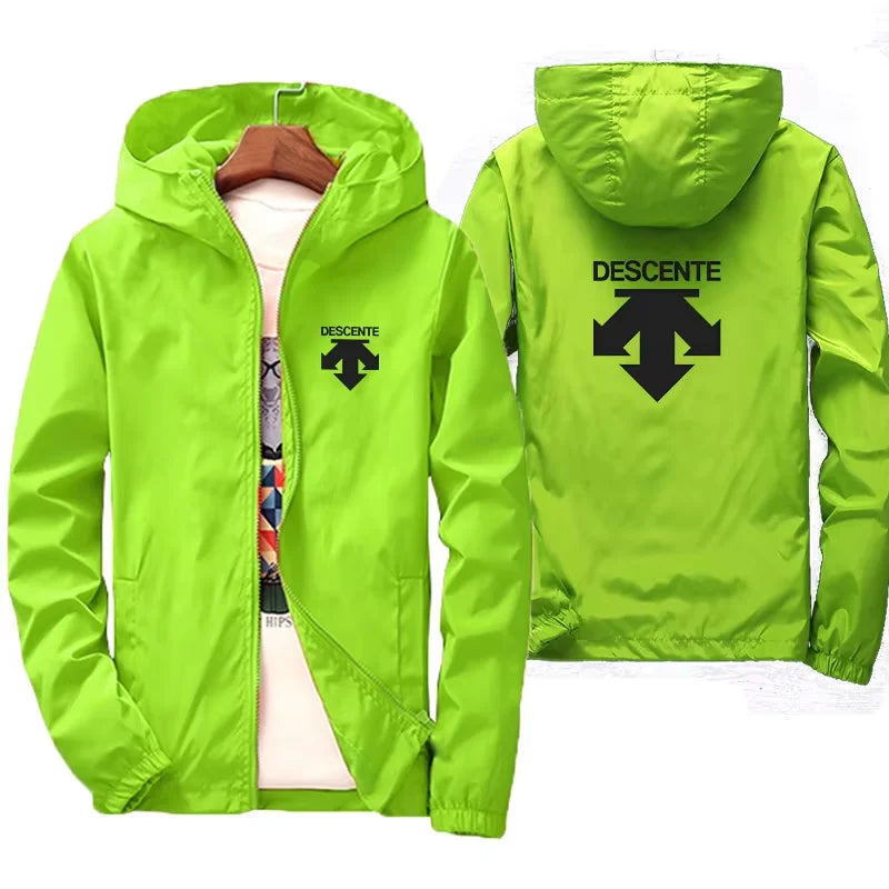 Campera Cortaviento Negra con Capucha – Liviana e Impermeable Talle M al 6XL
