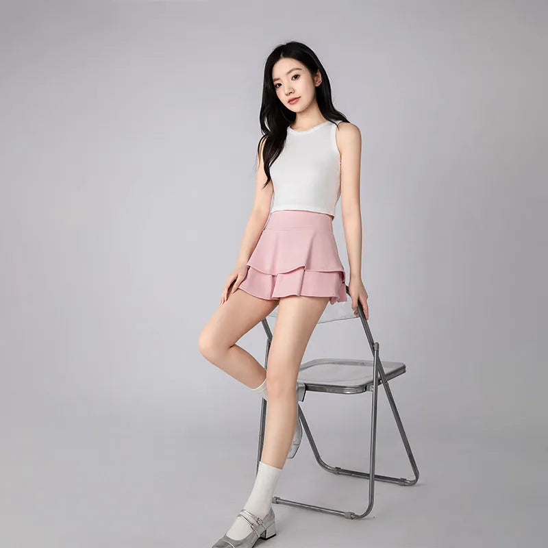 Falda Deportiva Culottes para Mujer - Secado Rápido, Antiexposición, Ideal para Tenis, Yoga y Running