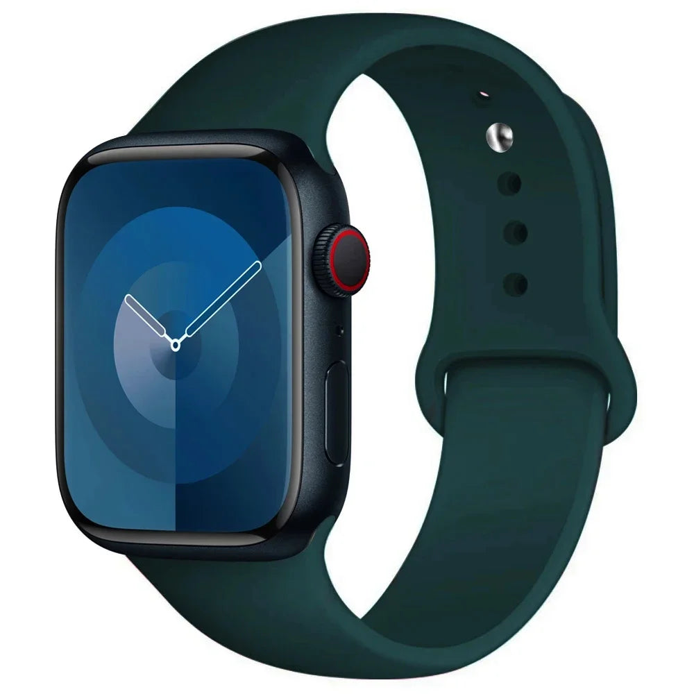 Correa de Silicona para Apple Watch 38mm al 49mm – Compatible con Series 1 al 9, SE y Ultra