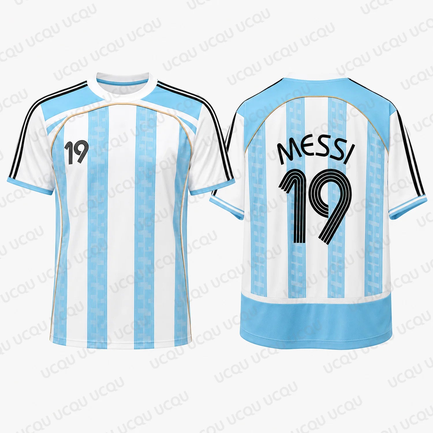 Camiseta Retro Messi 19 Fútbol 2026 – Manga Corta para Adultos y Niños