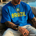 Remera Gráfica Brasil Rio – Estilo Vintage para Fanáticos del Fútbol