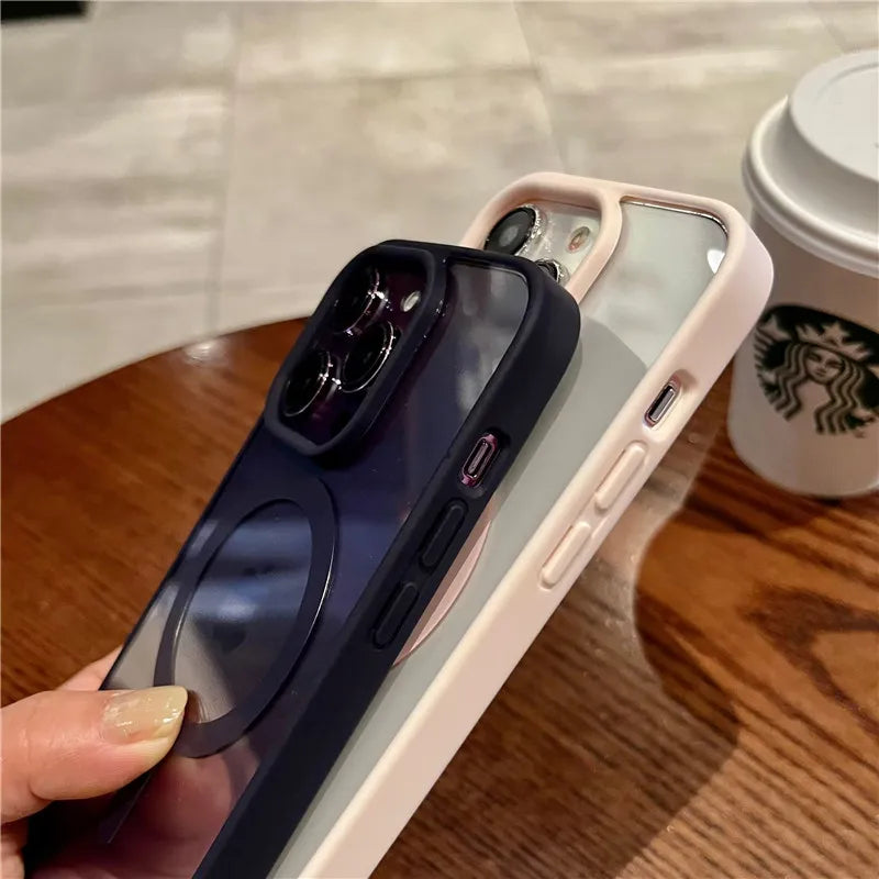 Funda iPhone Magnética Transparente con MagSafe – Compatible con iPhone 11 al 16 Pro Max