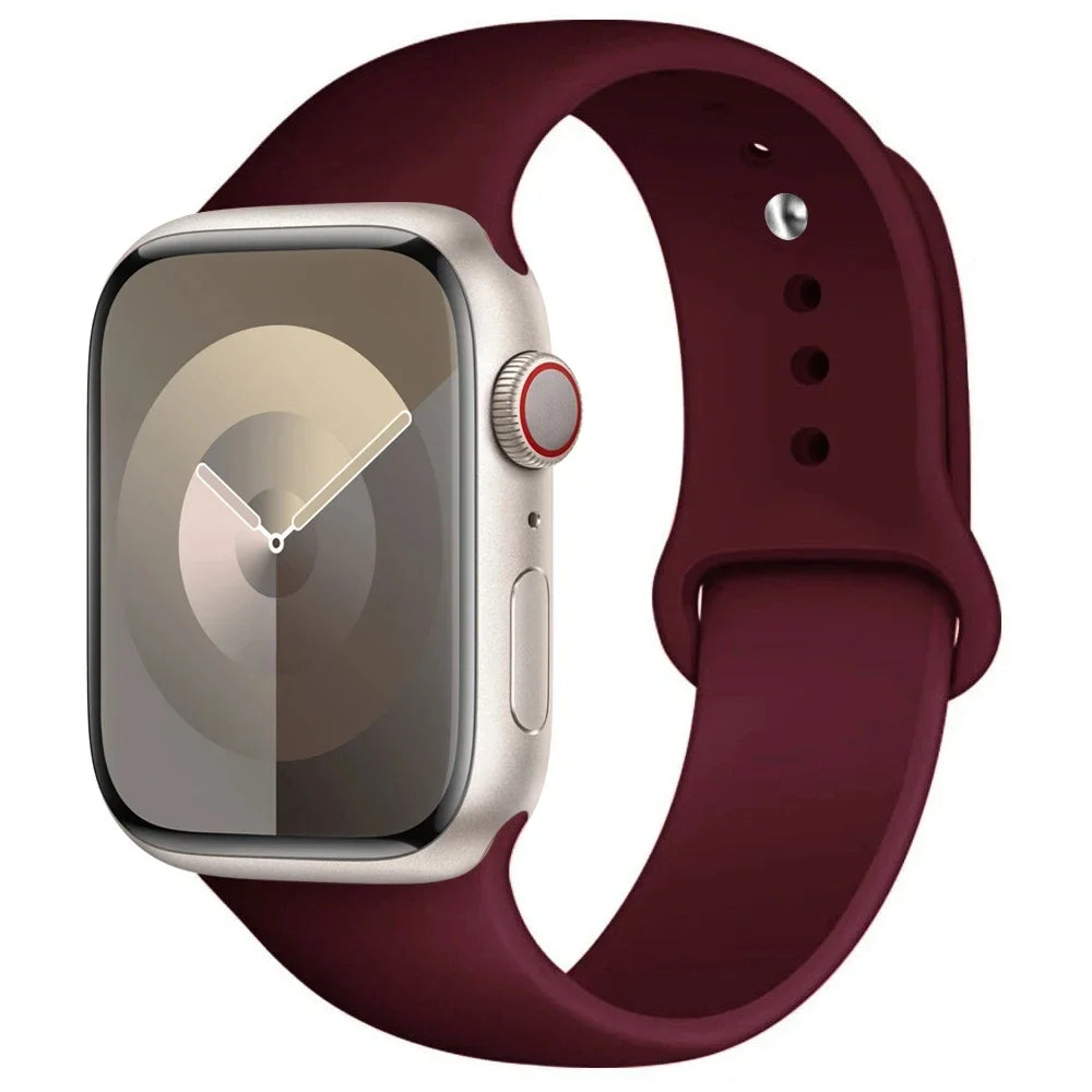 Correa de Silicona para Apple Watch 38mm al 49mm – Compatible con Series 1 al 9, SE y Ultra
