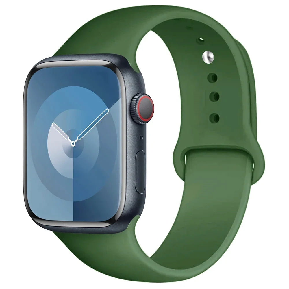 Correa de Silicona para Apple Watch 38mm al 49mm – Compatible con Series 1 al 9, SE y Ultra