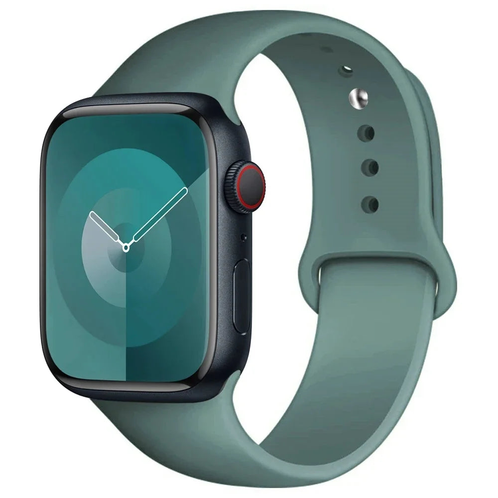 Correa de Silicona para Apple Watch 38mm al 49mm – Compatible con Series 1 al 9, SE y Ultra