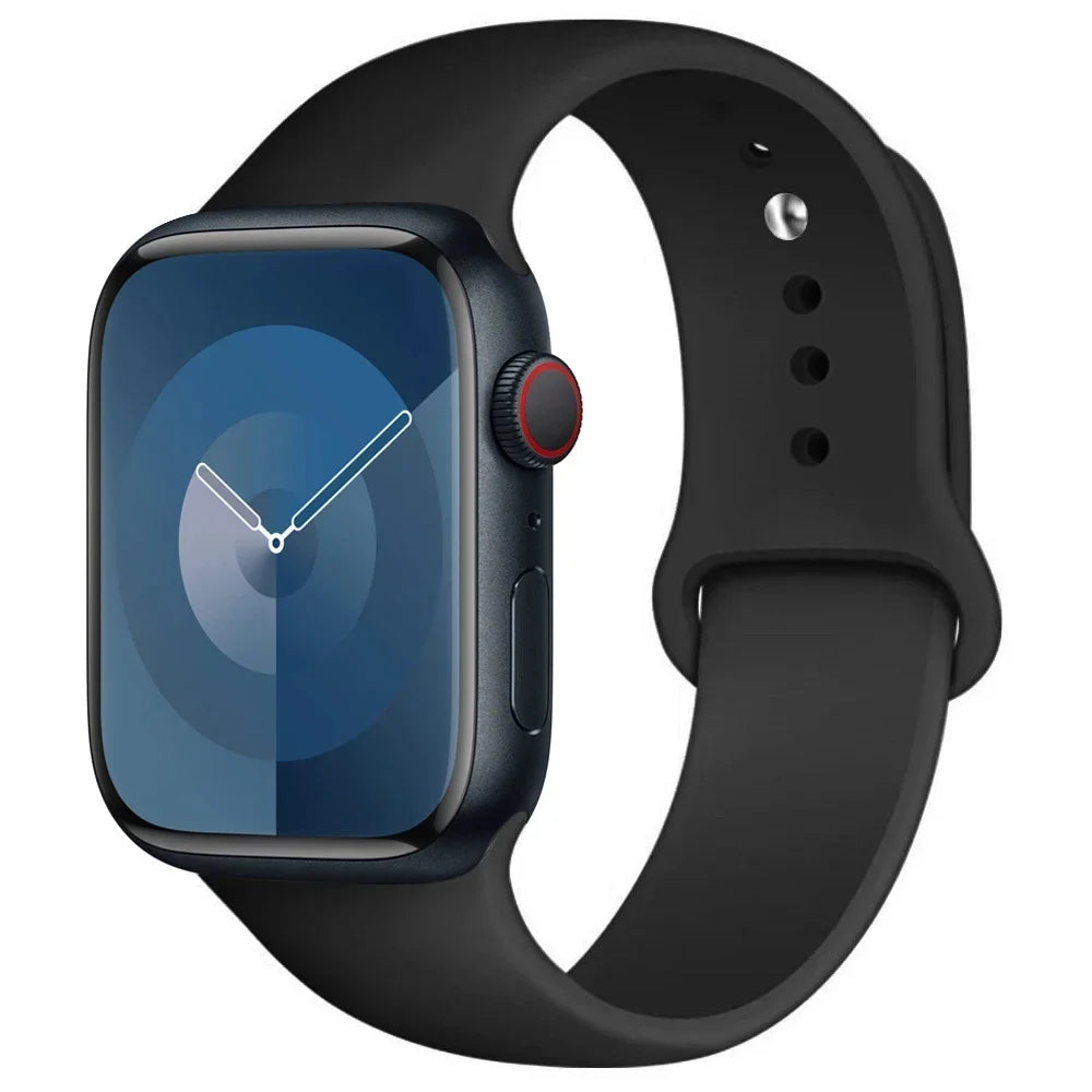Correa de Silicona para Apple Watch 38mm al 49mm – Compatible con Series 1 al 9, SE y Ultra