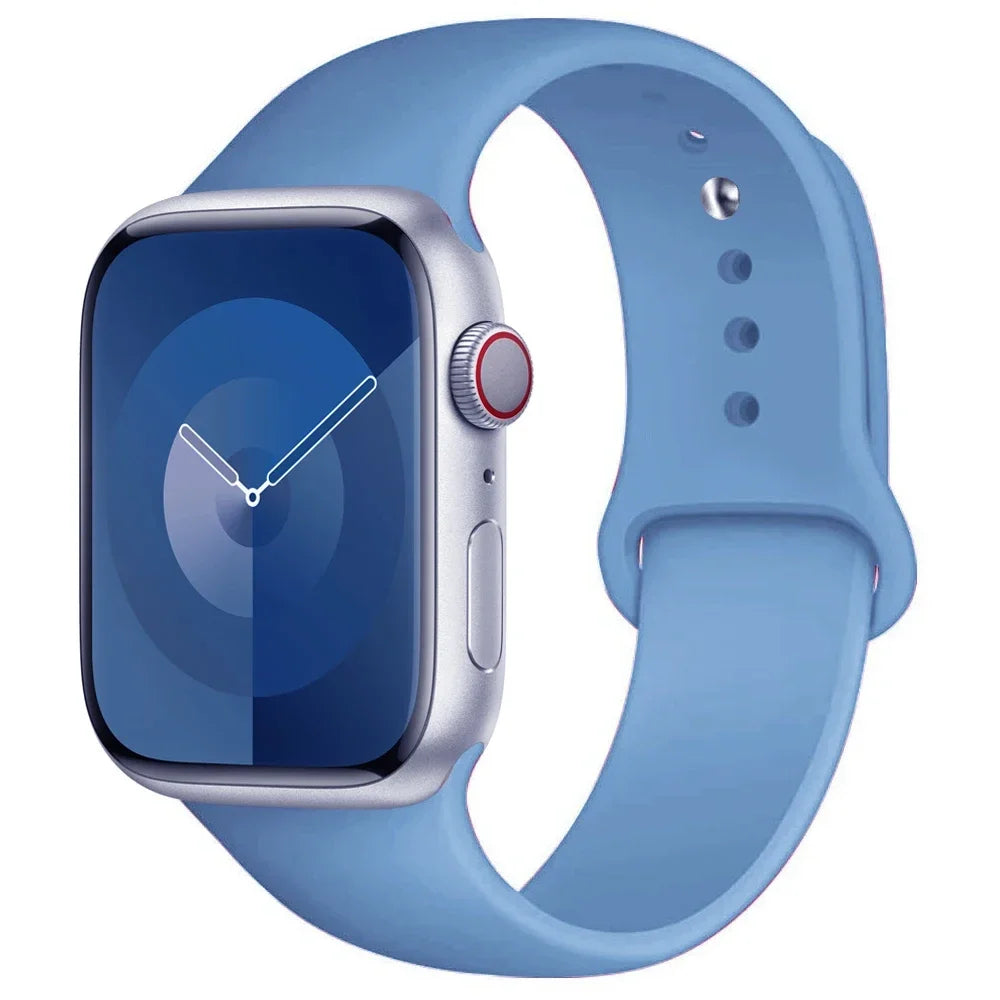 Correa de Silicona para Apple Watch 38mm al 49mm – Compatible con Series 1 al 9, SE y Ultra