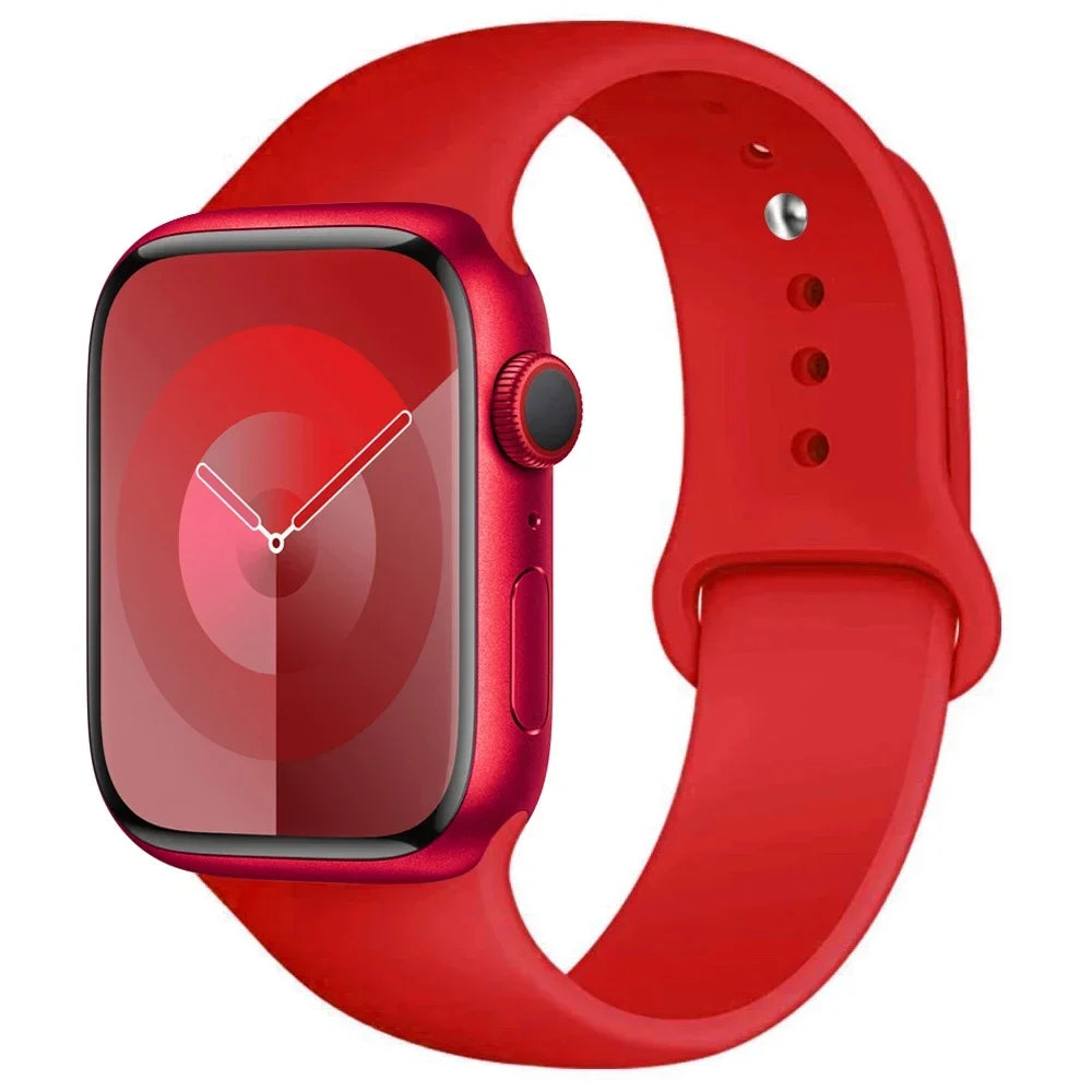 Correa de Silicona para Apple Watch 38mm al 49mm – Compatible con Series 1 al 9, SE y Ultra