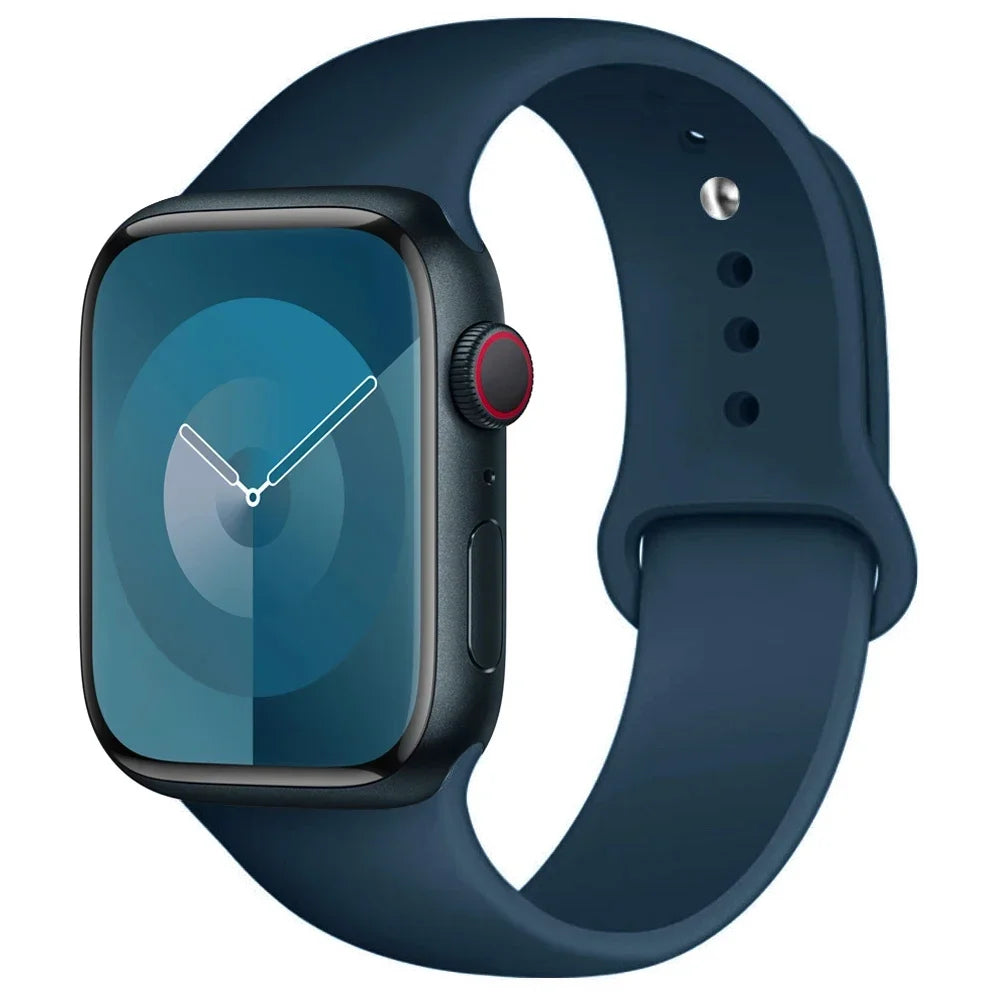 Correa de Silicona para Apple Watch 38mm al 49mm – Compatible con Series 1 al 9, SE y Ultra