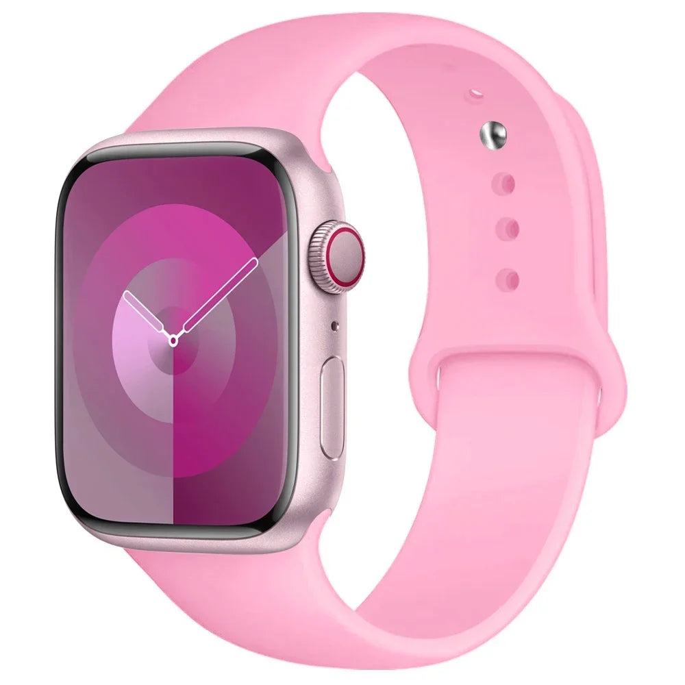 Correa de Silicona para Apple Watch 38mm al 49mm – Compatible con Series 1 al 9, SE y Ultra