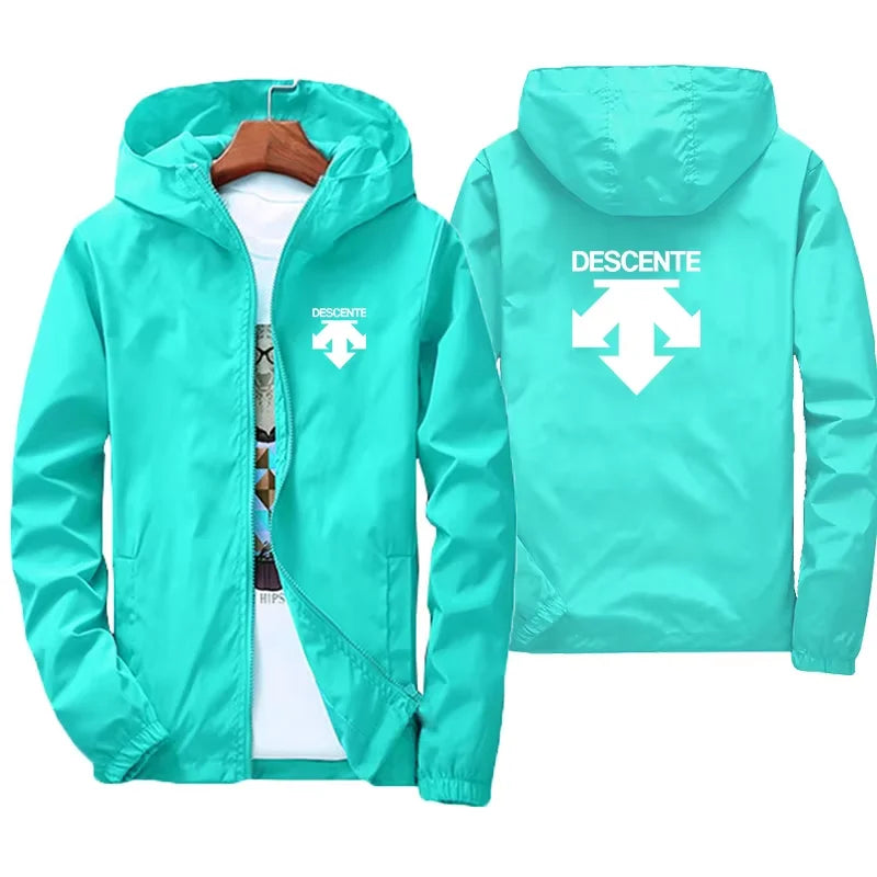 Campera Cortaviento Negra con Capucha – Liviana e Impermeable Talle M al 6XL