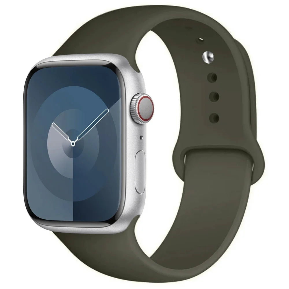 Correa de Silicona para Apple Watch 38mm al 49mm – Compatible con Series 1 al 9, SE y Ultra