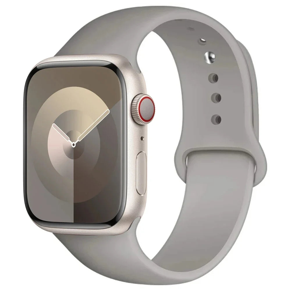 Correa de Silicona para Apple Watch 38mm al 49mm – Compatible con Series 1 al 9, SE y Ultra