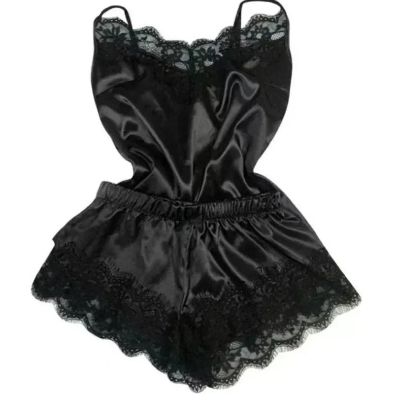 Conjunto de Pijama de Verano para Mujer – Top Cami y Short, Tela Suave, Estilo Sexy y Cómodo