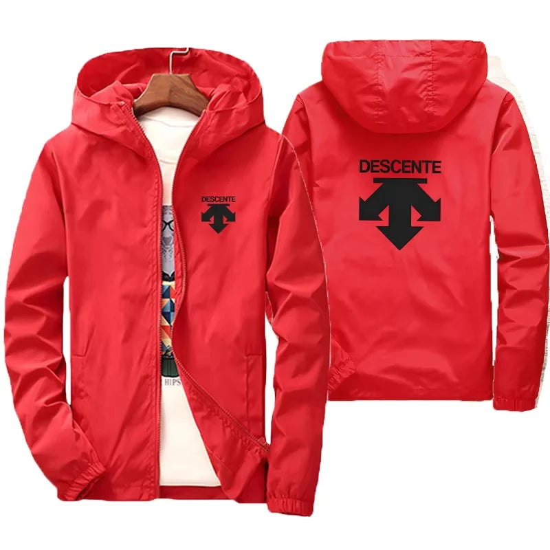 Campera Cortaviento Negra con Capucha – Liviana e Impermeable Talle M al 6XL