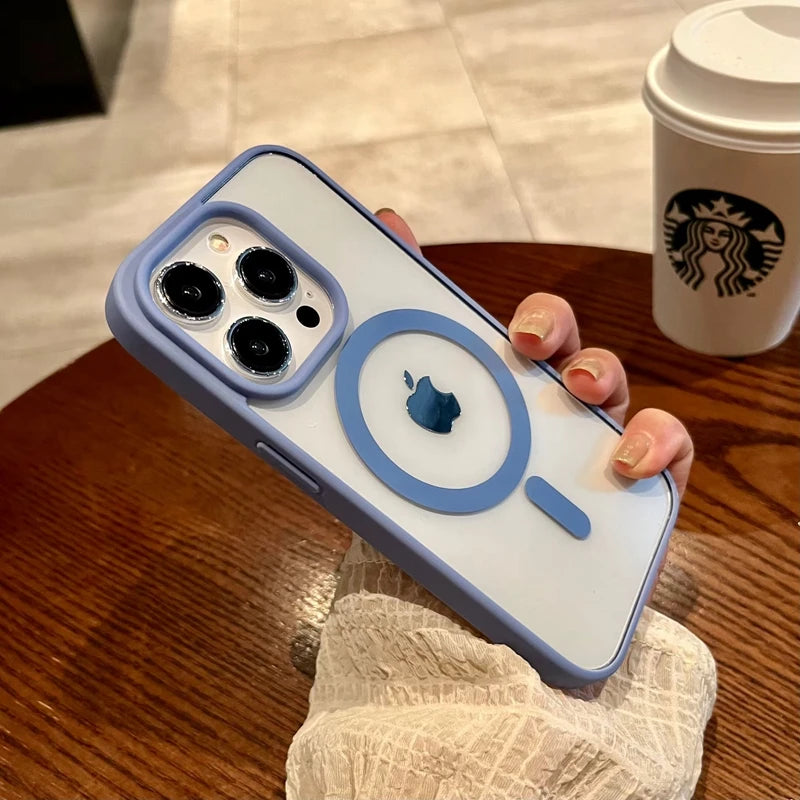 Funda iPhone Magnética Transparente con MagSafe – Compatible con iPhone 11 al 16 Pro Max