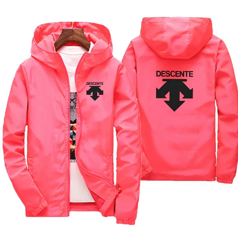 Campera Cortaviento Negra con Capucha – Liviana e Impermeable Talle M al 6XL