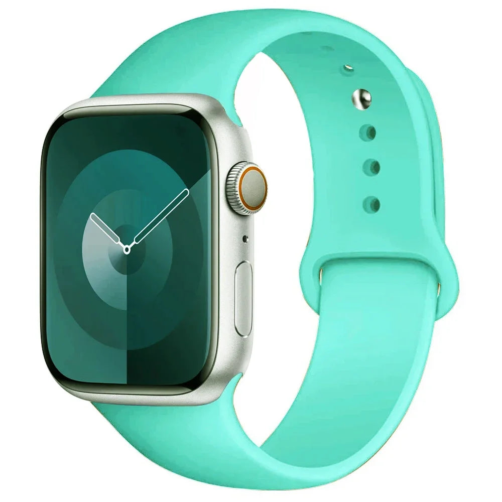 Correa de Silicona para Apple Watch 38mm al 49mm – Compatible con Series 1 al 9, SE y Ultra