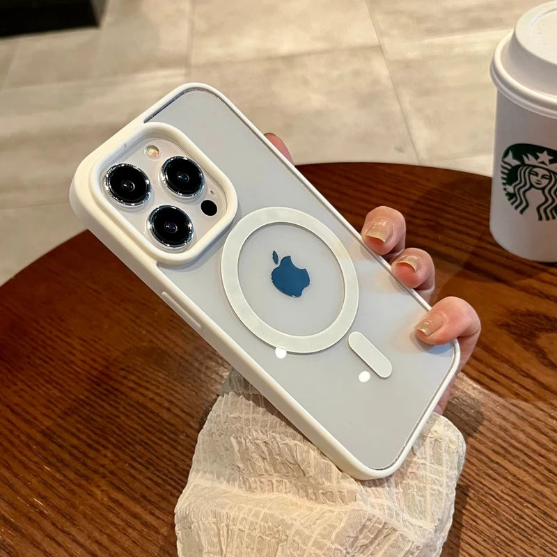 Funda iPhone Magnética Transparente con MagSafe – Compatible con iPhone 11 al 16 Pro Max