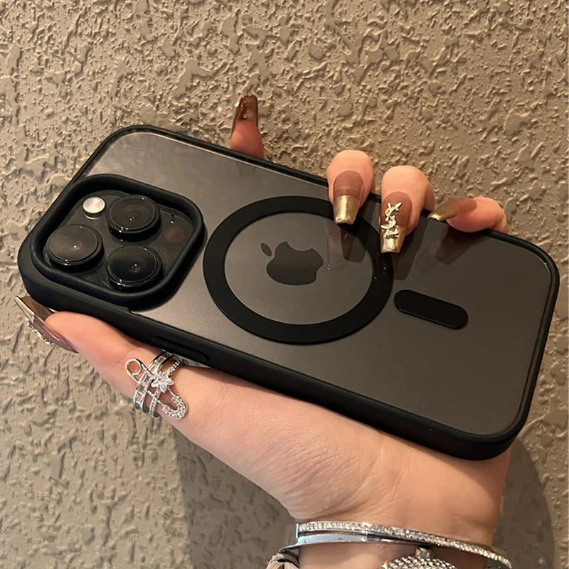 Funda iPhone Magnética Transparente con MagSafe – Compatible con iPhone 11 al 16 Pro Max