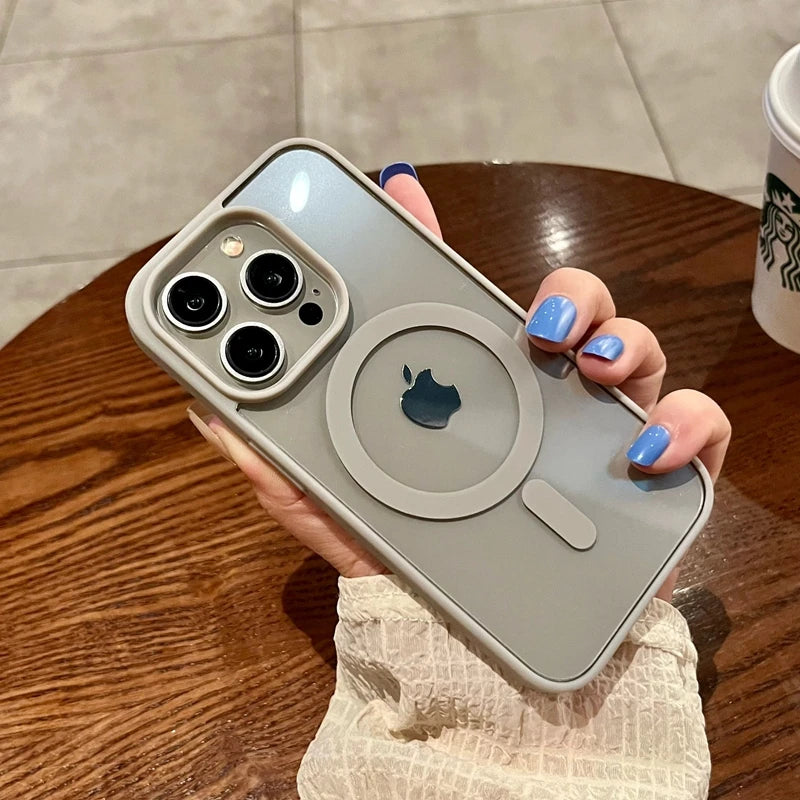 Funda iPhone Magnética Transparente con MagSafe – Compatible con iPhone 11 al 16 Pro Max