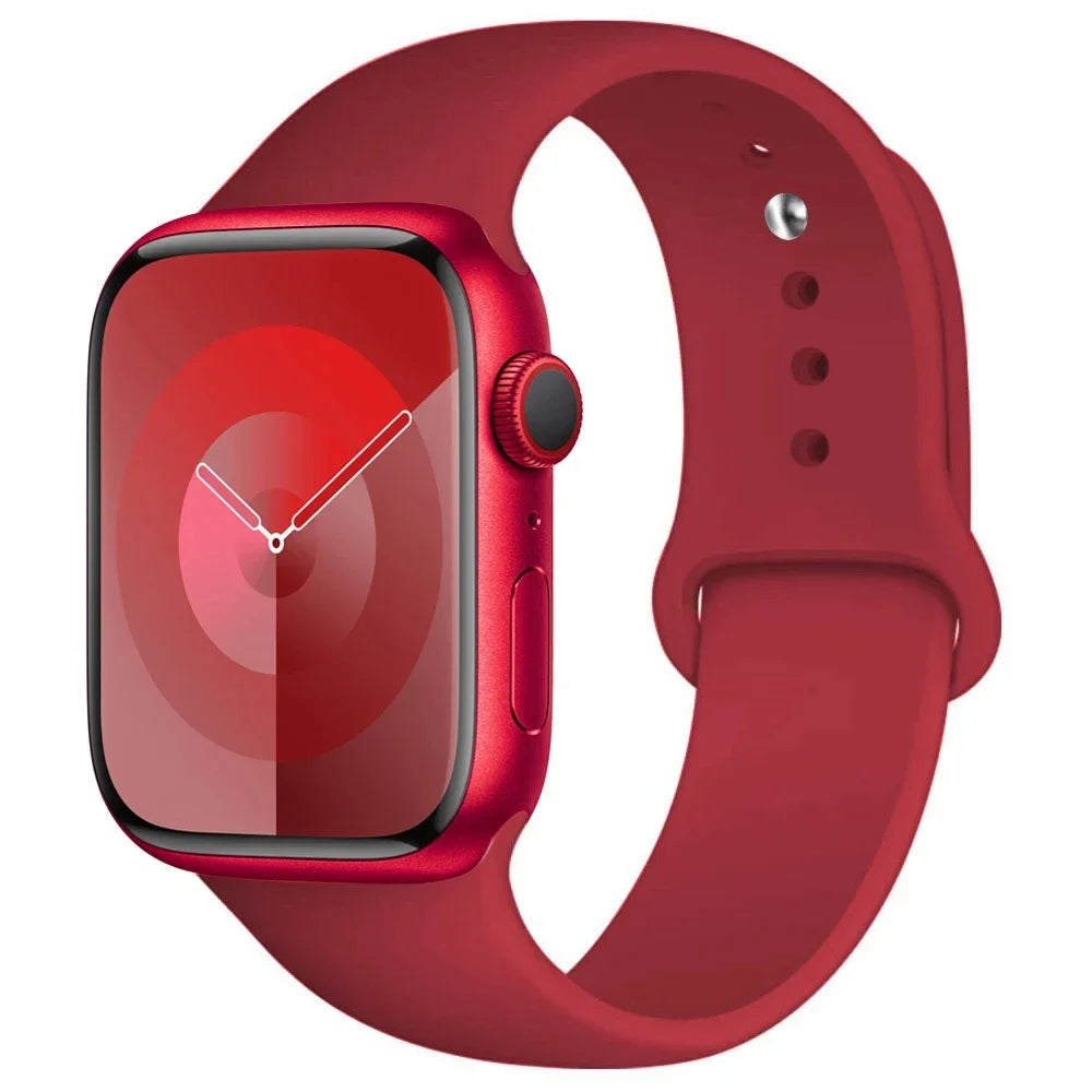 Correa de Silicona para Apple Watch 38mm al 49mm – Compatible con Series 1 al 9, SE y Ultra