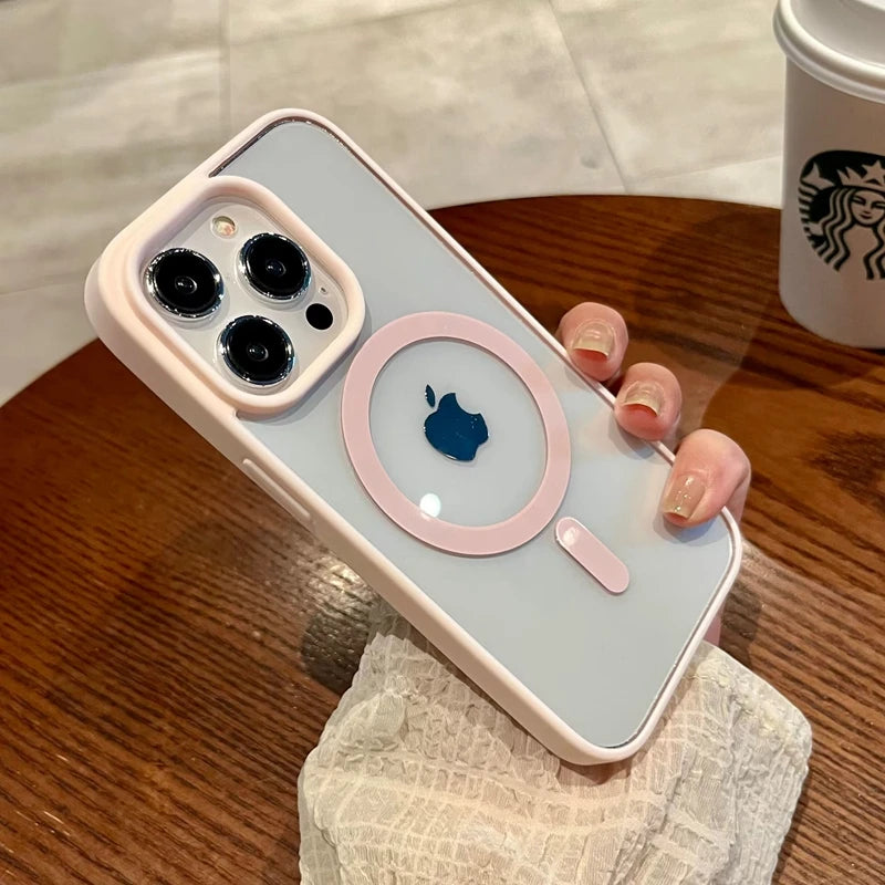 Funda iPhone Magnética Transparente con MagSafe – Compatible con iPhone 11 al 16 Pro Max