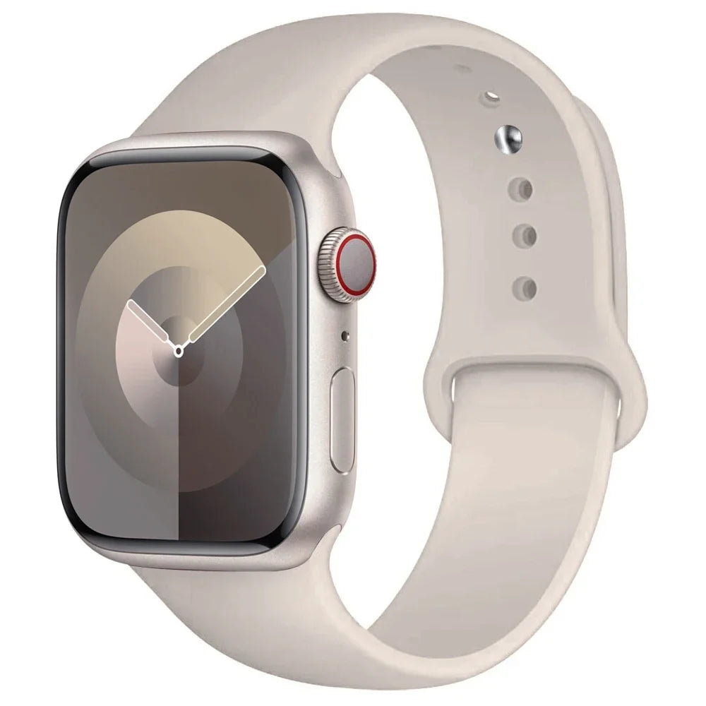 Correa de Silicona para Apple Watch 38mm al 49mm – Compatible con Series 1 al 9, SE y Ultra