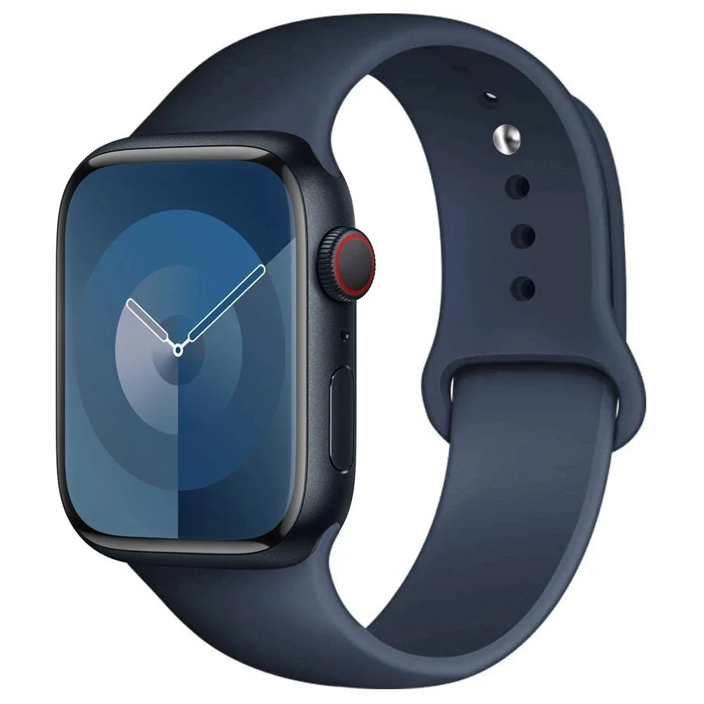 Correa de Silicona para Apple Watch 38mm al 49mm – Compatible con Series 1 al 9, SE y Ultra