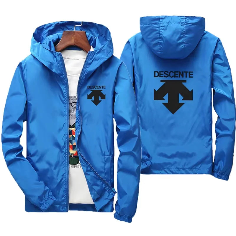 Campera Cortaviento Negra con Capucha – Liviana e Impermeable Talle M al 6XL