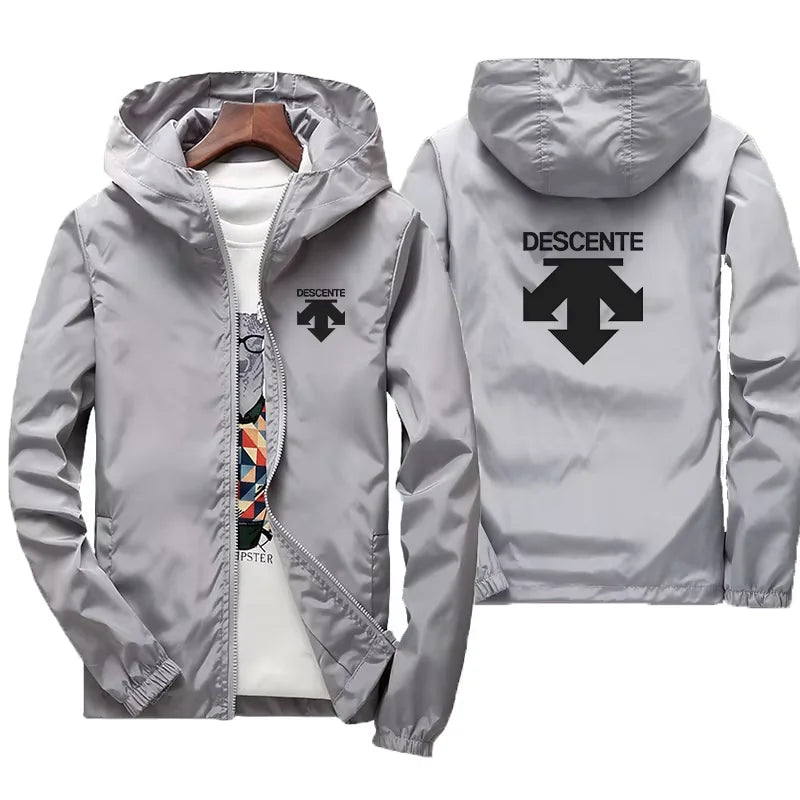 Campera Cortaviento Negra con Capucha – Liviana e Impermeable Talle M al 6XL