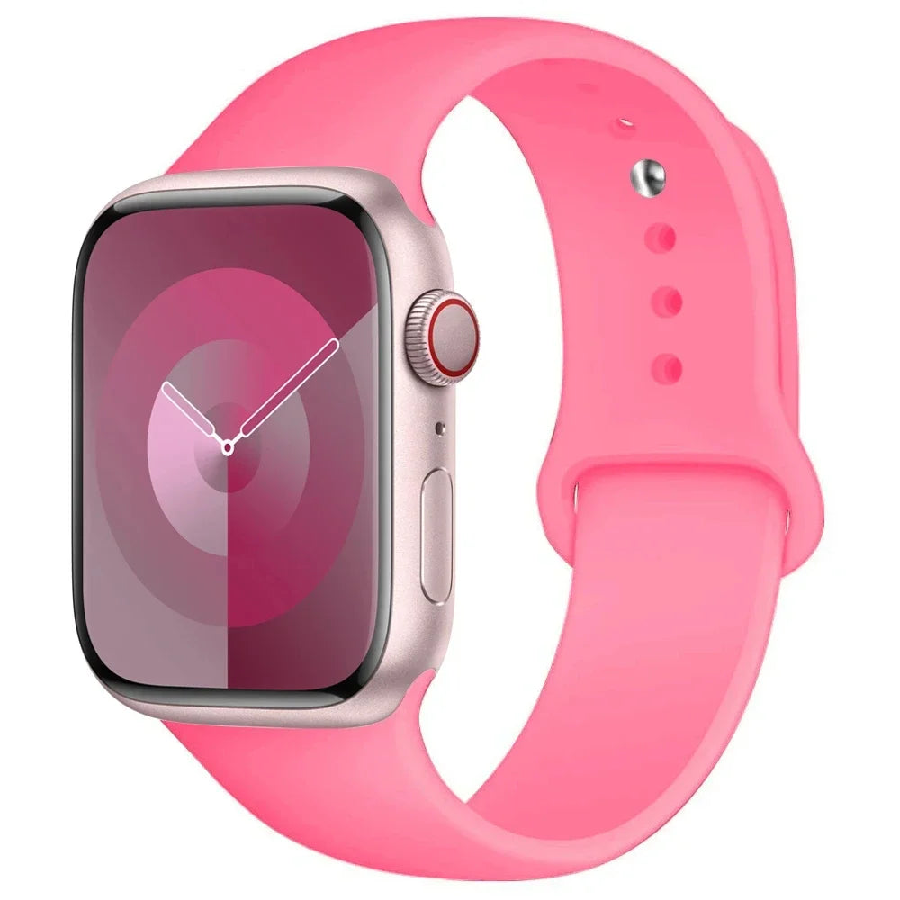 Correa de Silicona para Apple Watch 38mm al 49mm – Compatible con Series 1 al 9, SE y Ultra