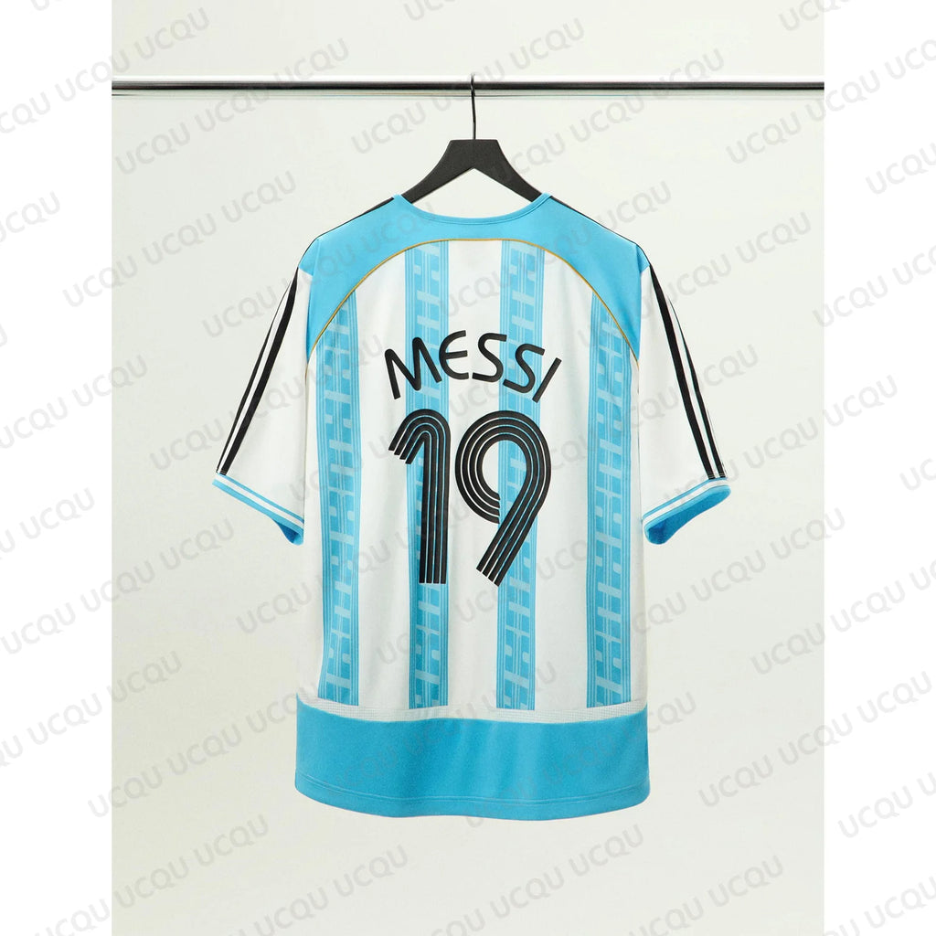 Camiseta Retro Messi 19 Fútbol 2026 – Manga Corta para Adultos y Niños