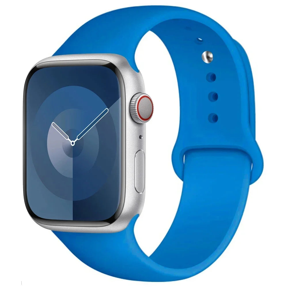 Correa de Silicona para Apple Watch 38mm al 49mm – Compatible con Series 1 al 9, SE y Ultra
