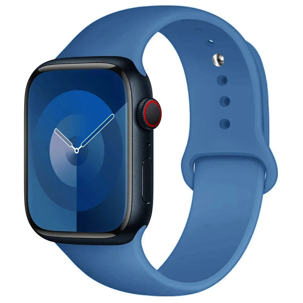 Correa de Silicona para Apple Watch 38mm al 49mm – Compatible con Series 1 al 9, SE y Ultra
