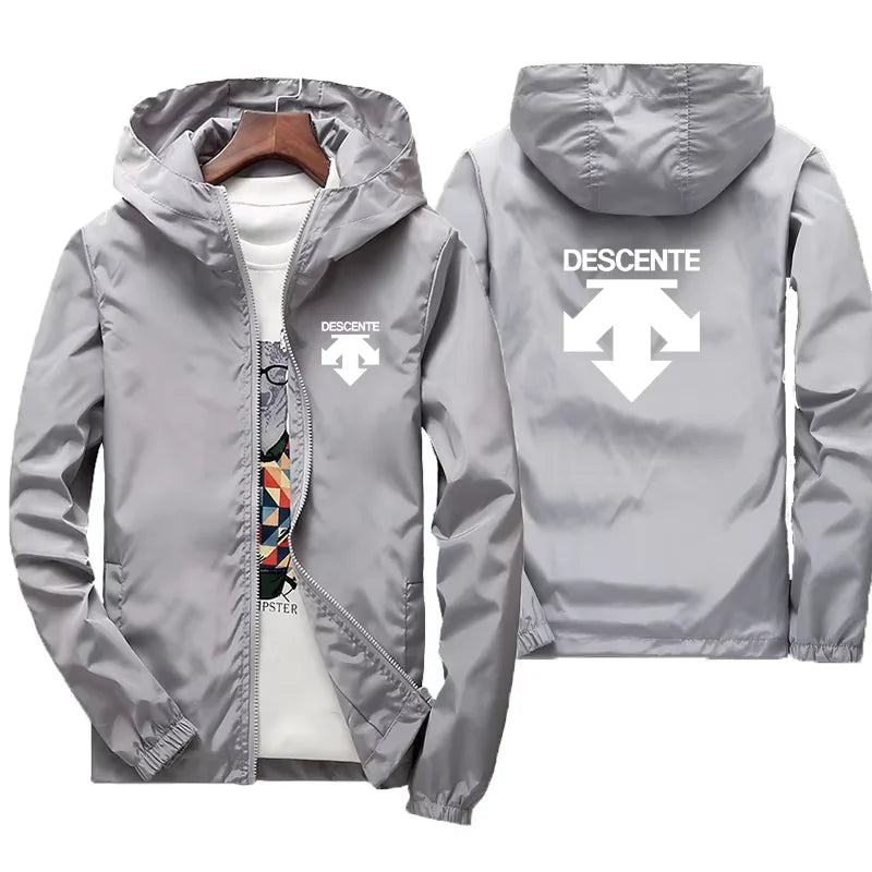 Campera Cortaviento Negra con Capucha – Liviana e Impermeable Talle M al 6XL