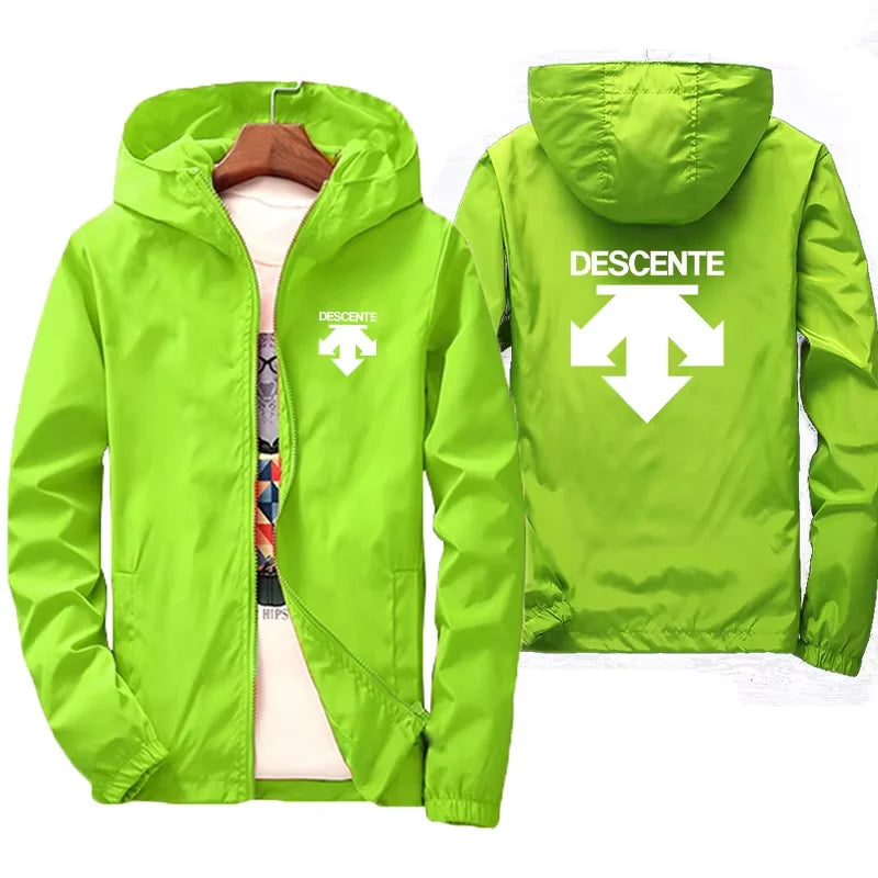 Campera Cortaviento Negra con Capucha – Liviana e Impermeable Talle M al 6XL
